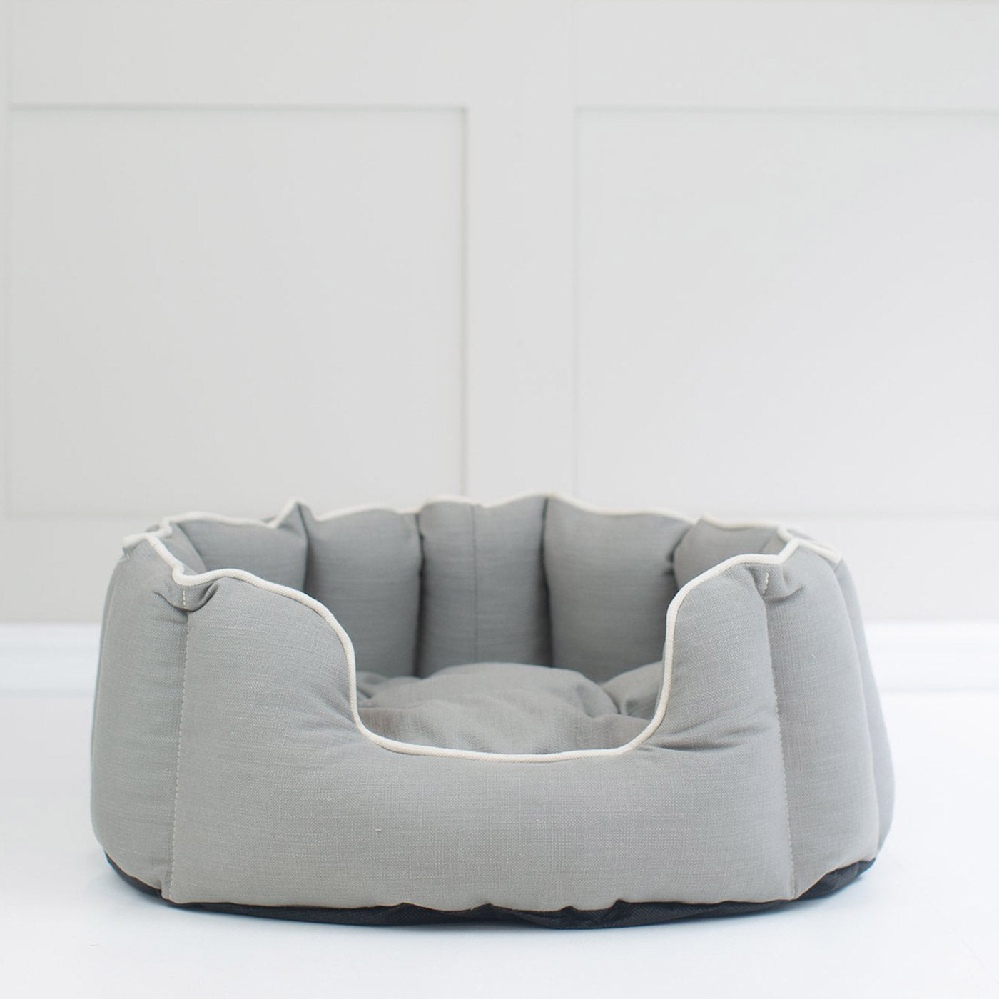 High Wall Bed For Cats With Removable Covers in Savanna Stone by Lords & Labradors