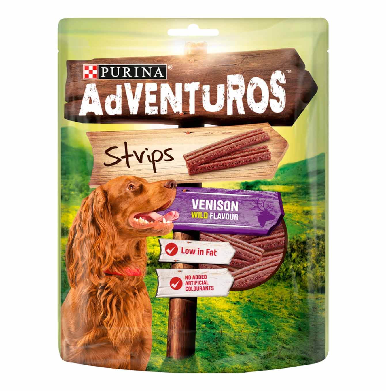 Purina ADVENTUROS Dog Treat Venison Wild Flavour Strips 90G