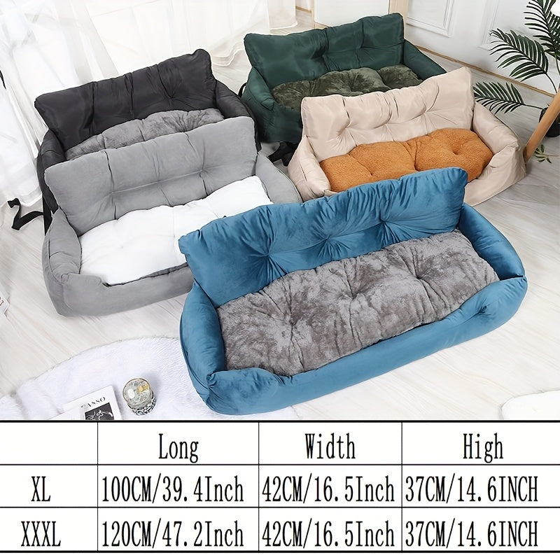 1pc Fashionable Pet Car Bed, Suitable for Cats And Dogs, Super Soft And Comfortable, Suitable for All Seasons. 5 Colors Available. Removable And Machine Washable. Suitable for Small, Medium And Large Cats And Dogs. The Best Gift for Pet Lovers.
