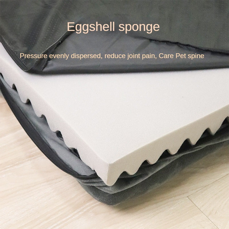 Luxury Dog Bed - Ultra Soft, All-Season, Machine Washable, Non-Slip Bottom, Memory Foam Filling, Black Rectangular Design, Perfect for Small to Large Dogs, Cozy and Durable Pet Bed for Year-Round Comfort, Easyclean Material, Large Dog Bed