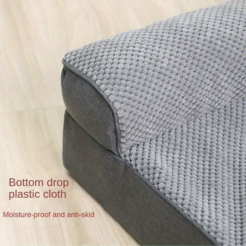 Luxury Dog Bed - Ultra Soft, All-Season, Machine Washable, Non-Slip Bottom, Memory Foam Filling, Black Rectangular Design, Perfect for Small to Large Dogs, Cozy and Durable Pet Bed for Year-Round Comfort, Easyclean Material, Large Dog Bed