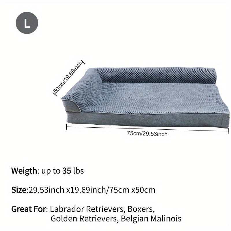 Luxury Dog Bed - Ultra Soft, All-Season, Machine Washable, Non-Slip Bottom, Memory Foam Filling, Black Rectangular Design, Perfect for Small to Large Dogs, Cozy and Durable Pet Bed for Year-Round Comfort, Easyclean Material, Large Dog Bed