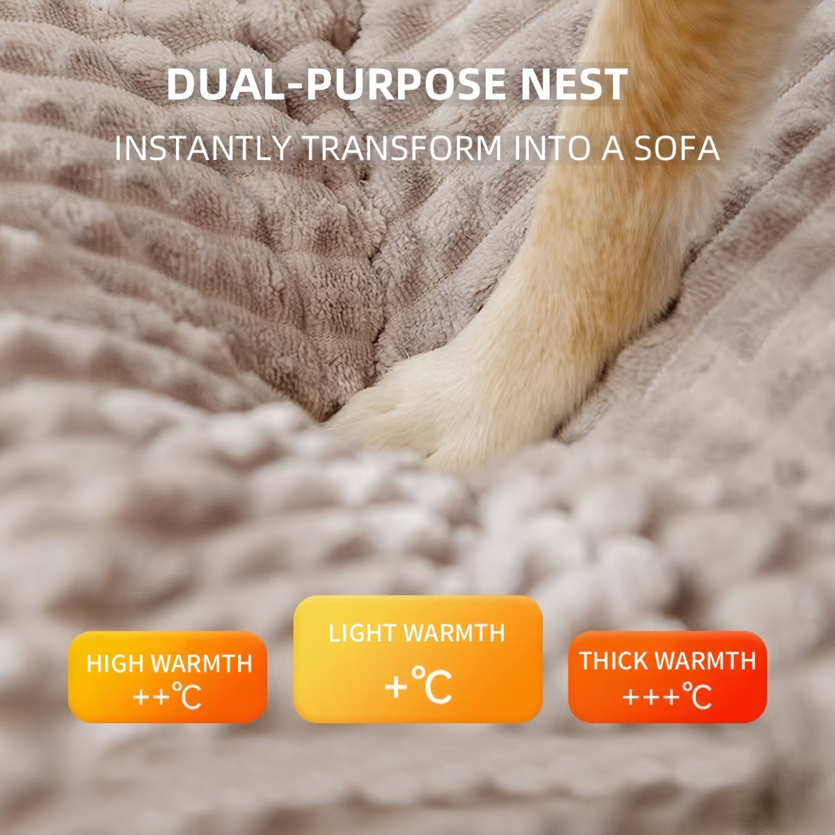 Extra Large Dog Bed for Large Dogs.Pet Sofa Bed for Golden Retrievers, Border Collies, and Cats - Chew-Resistant, Detachable, and Washable. Thickened Warm Winter Cushion for Deep Sleep.All-Season Indoor Use for Extra Large Dogs and Cats.