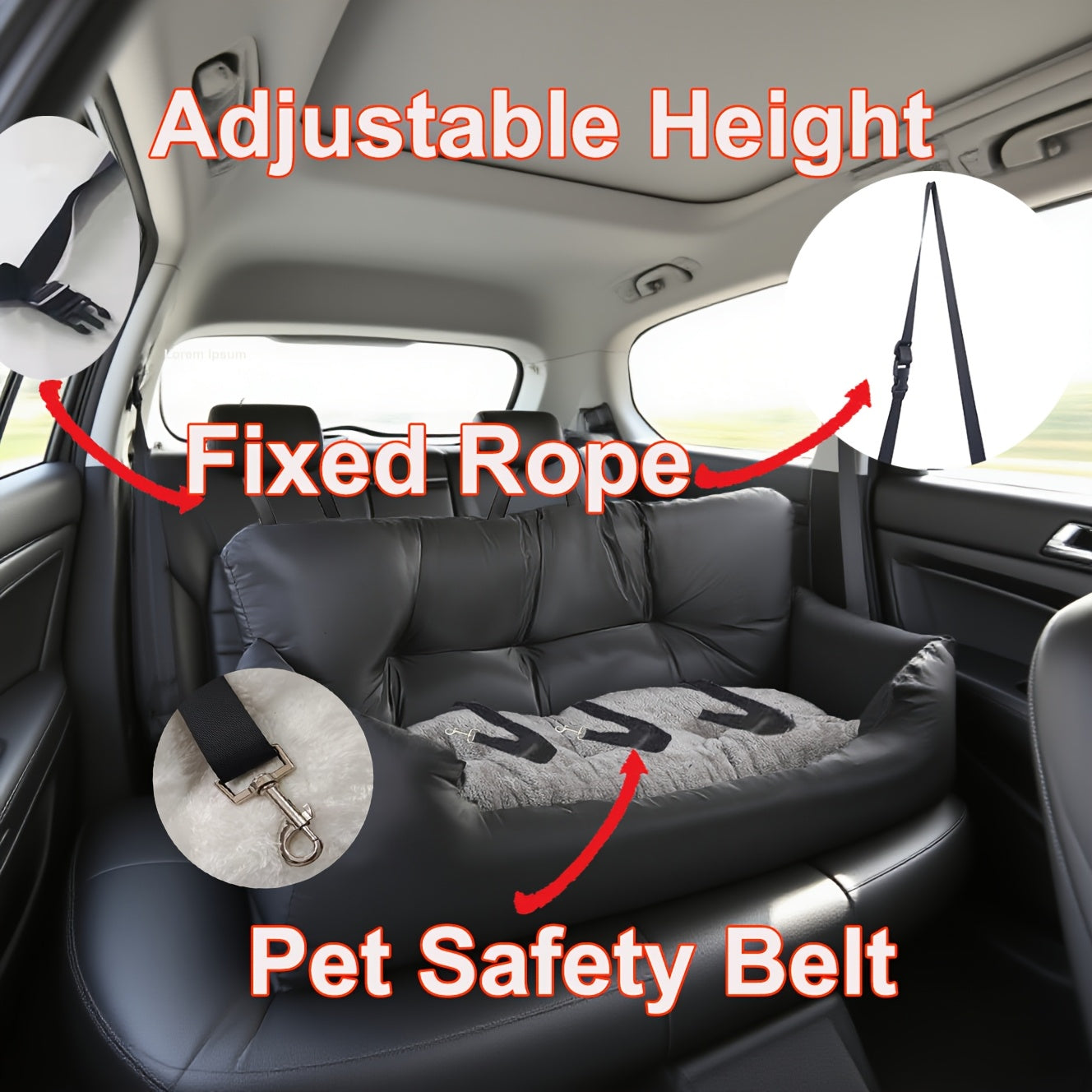 1pc Fashionable Pet Car Bed, Suitable for Cats And Dogs, Super Soft And Comfortable, Suitable for All Seasons. 5 Colors Available. Removable And Machine Washable. Suitable for Small, Medium And Large Cats And Dogs. The Best Gift for Pet Lovers.