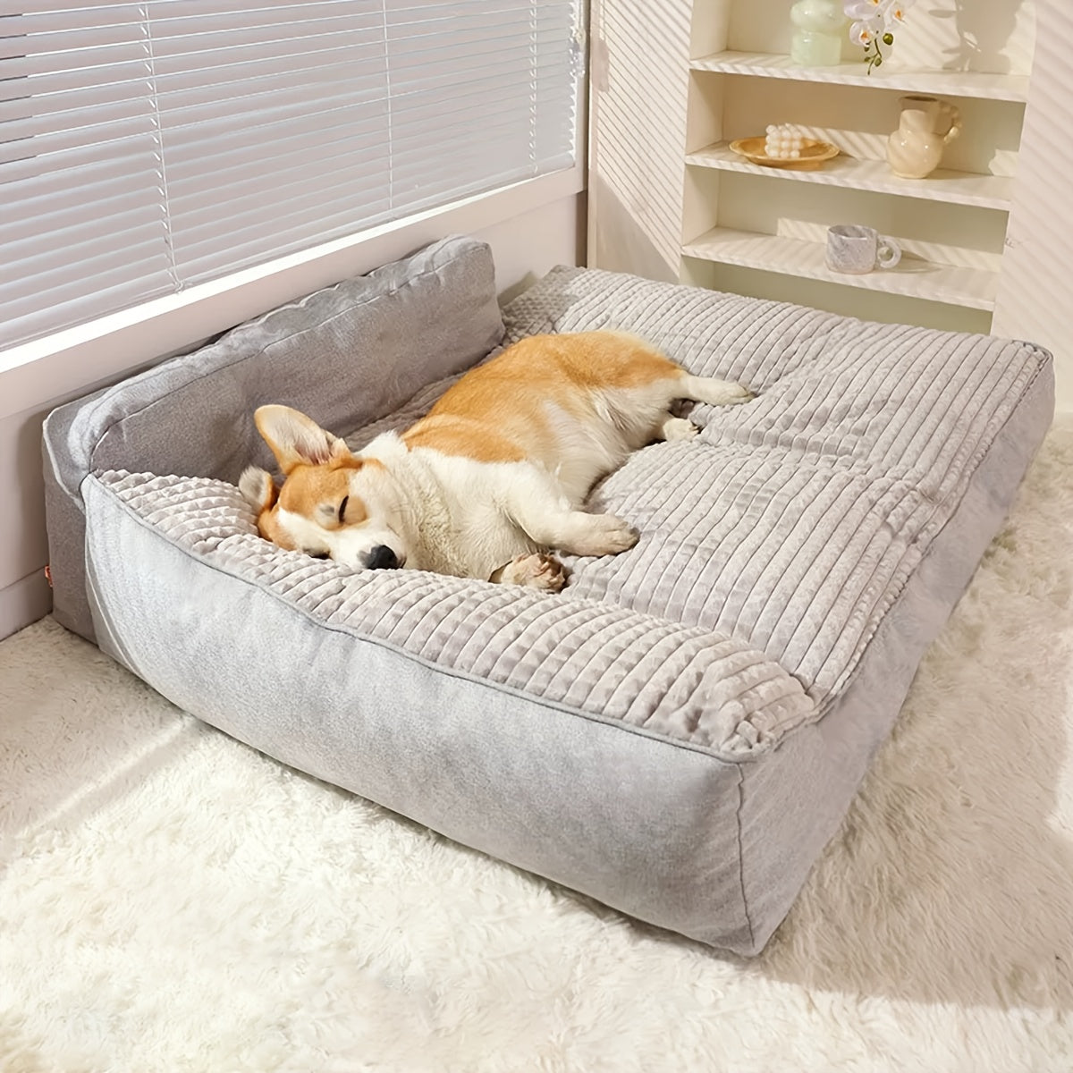 Extra Large Dog Bed for Large Dogs.Pet Sofa Bed for Golden Retrievers, Border Collies, and Cats - Chew-Resistant, Detachable, and Washable. Thickened Warm Winter Cushion for Deep Sleep.All-Season Indoor Use for Extra Large Dogs and Cats.