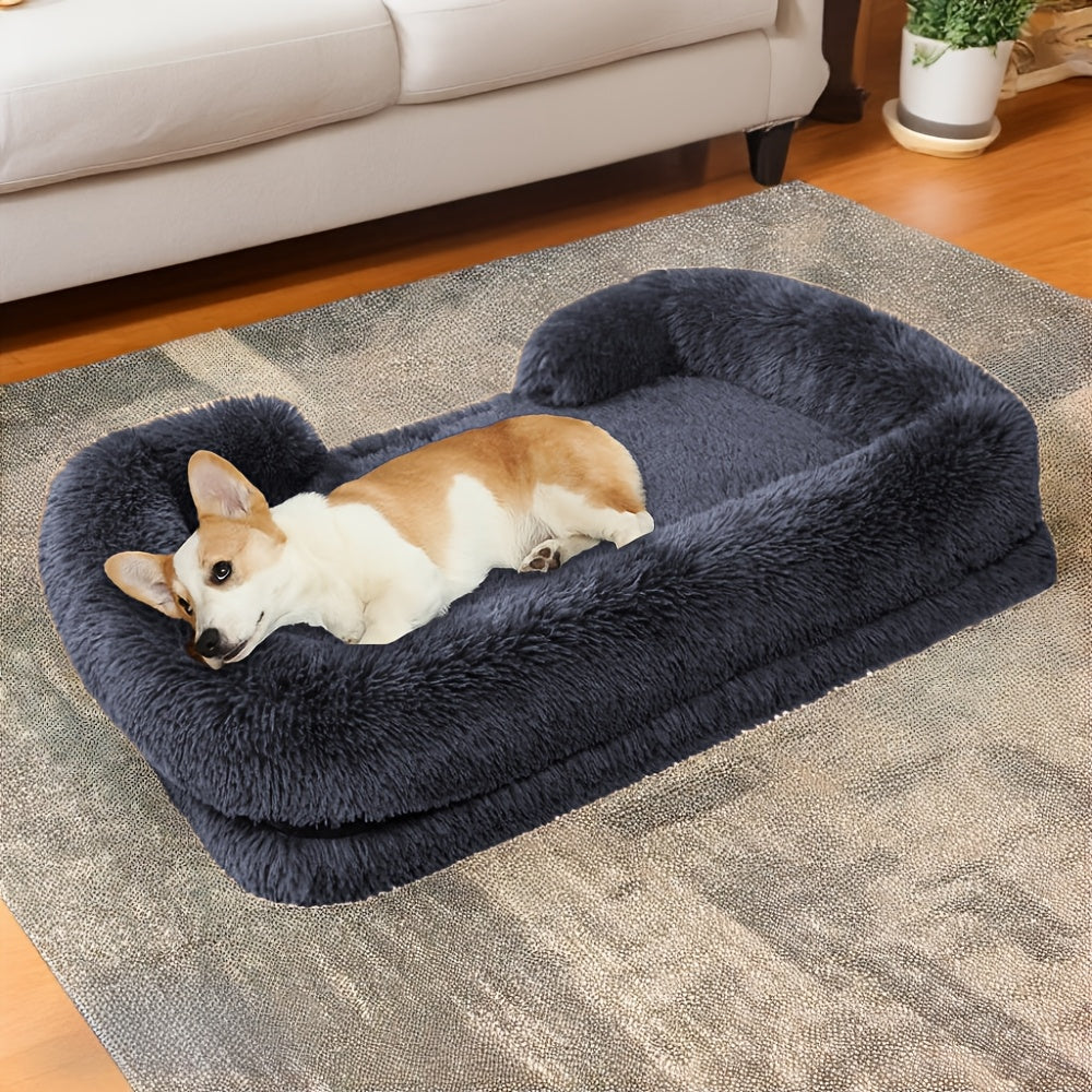 Long Plush Fully Detachable Double Layer Sofa Pet Nest