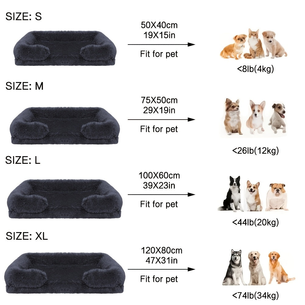 Long Plush Fully Detachable Double Layer Sofa Pet Nest