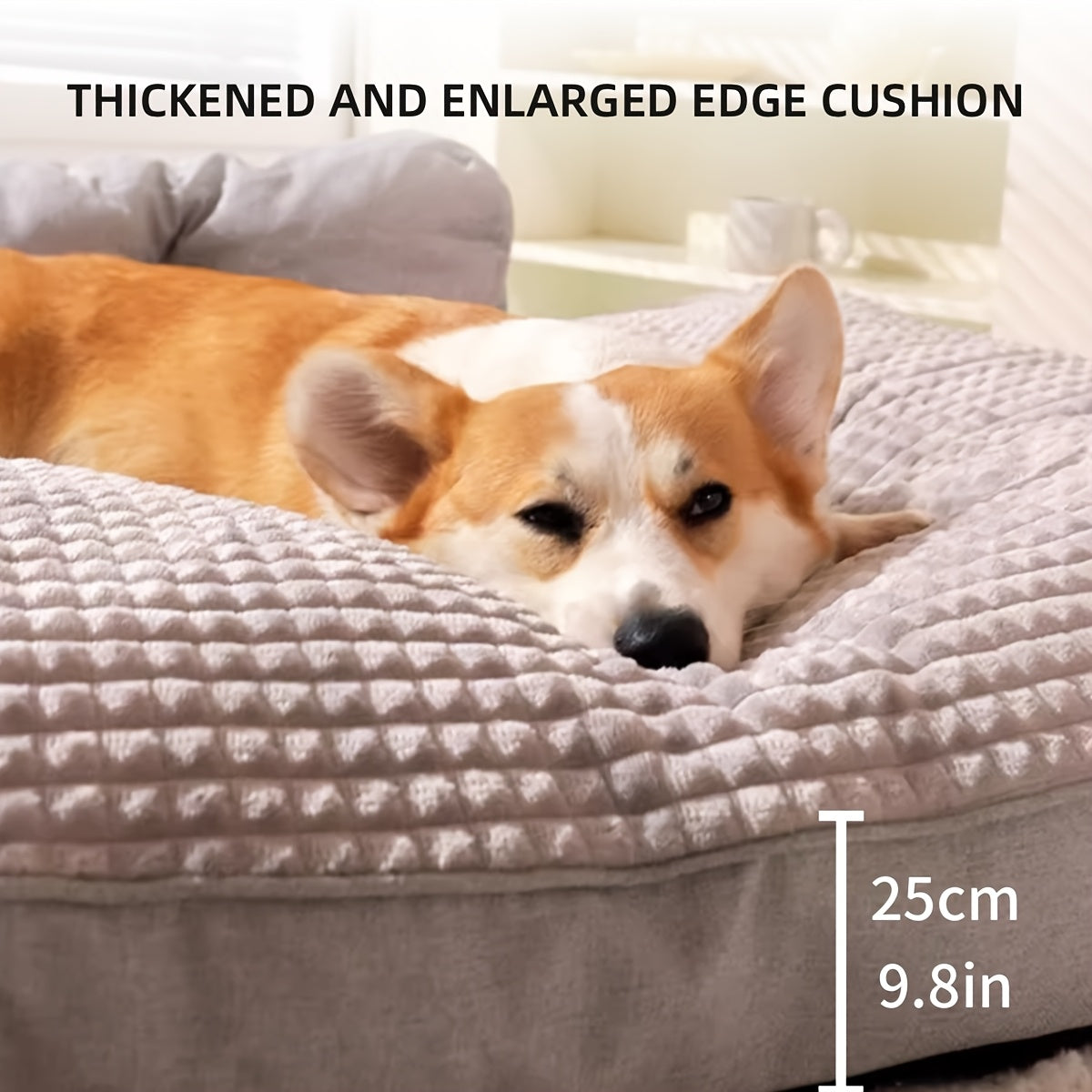 Extra Large Dog Bed for Large Dogs.Pet Sofa Bed for Golden Retrievers, Border Collies, and Cats - Chew-Resistant, Detachable, and Washable. Thickened Warm Winter Cushion for Deep Sleep.All-Season Indoor Use for Extra Large Dogs and Cats.