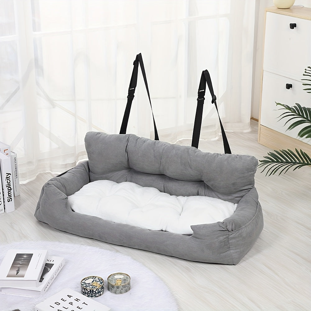 1pc Fashionable Pet Car Bed, Suitable for Cats And Dogs, Super Soft And Comfortable, Suitable for All Seasons. 5 Colors Available. Removable And Machine Washable. Suitable for Small, Medium And Large Cats And Dogs. The Best Gift for Pet Lovers.