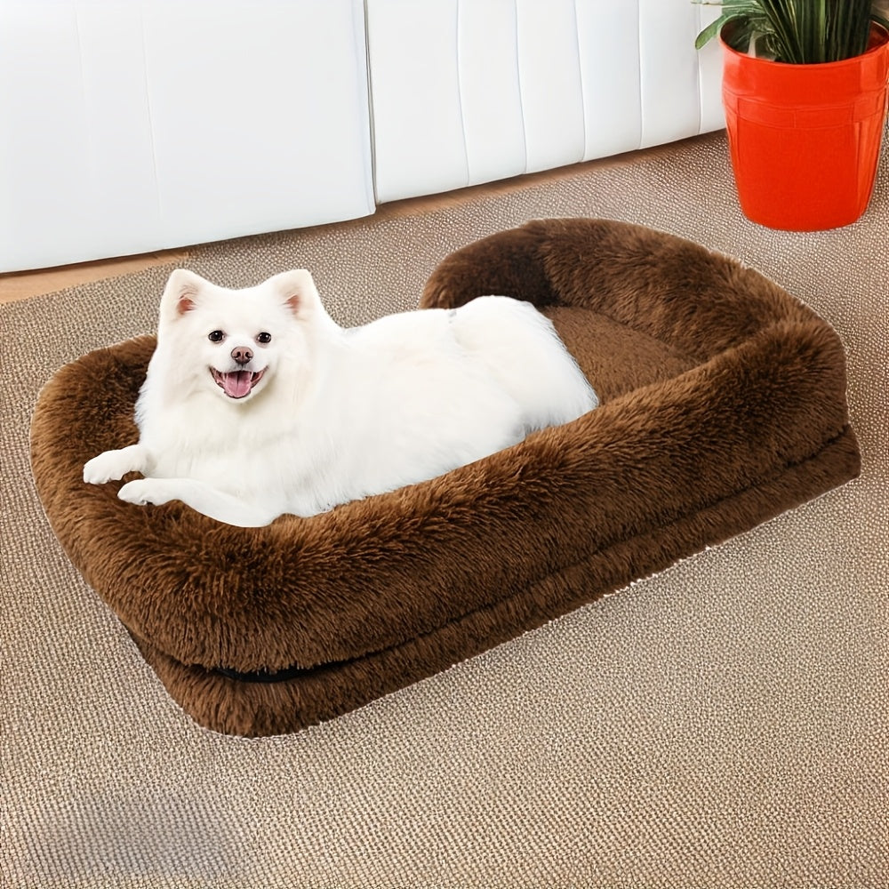 Long Plush Fully Detachable Double Layer Sofa Pet Nest