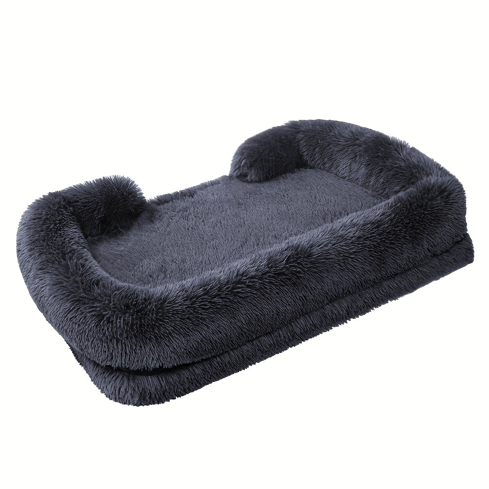 Long Plush Fully Detachable Double Layer Sofa Pet Nest