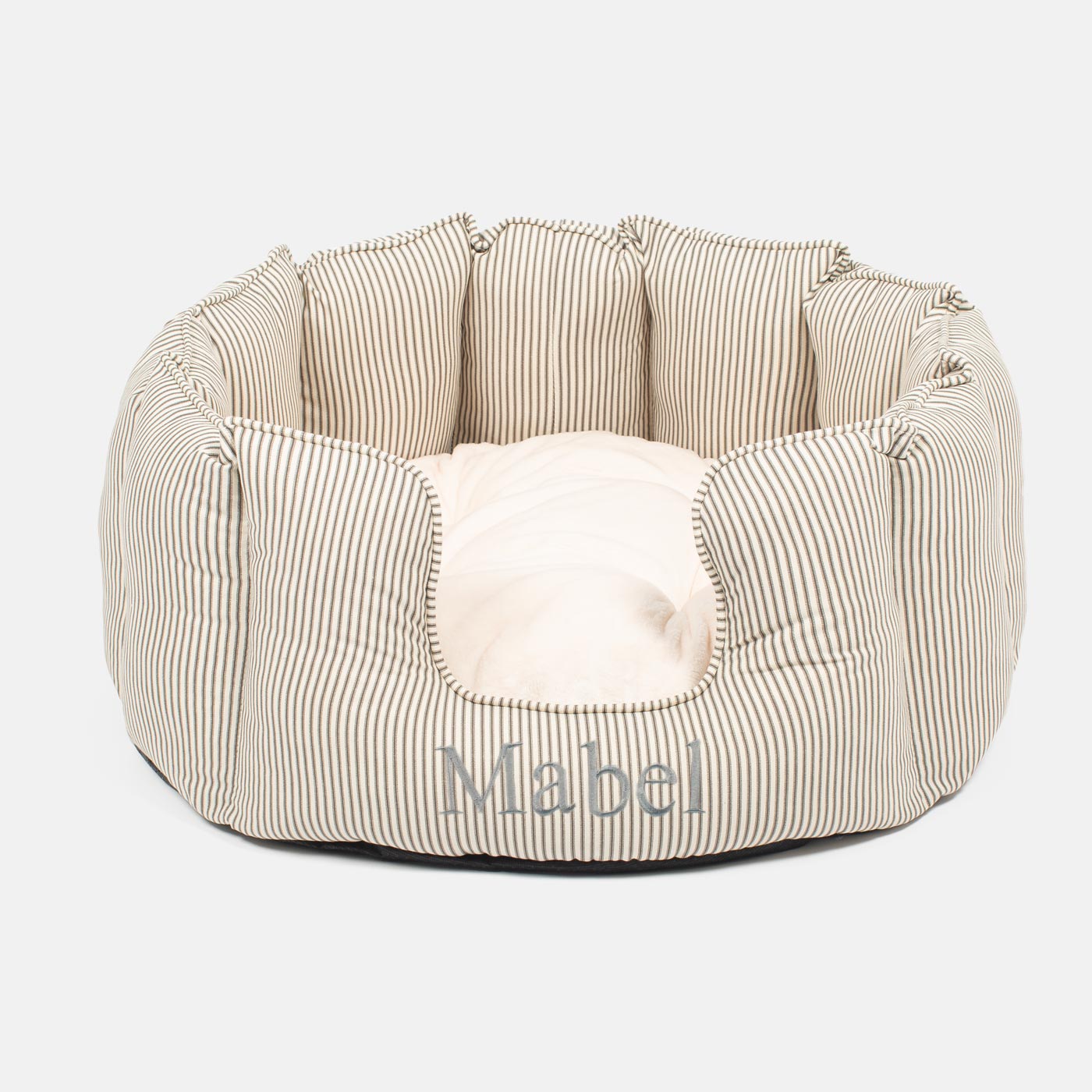 High Wall Bed For Cats With Removable Covers in Spots & Stripes by Lords & Labradors
