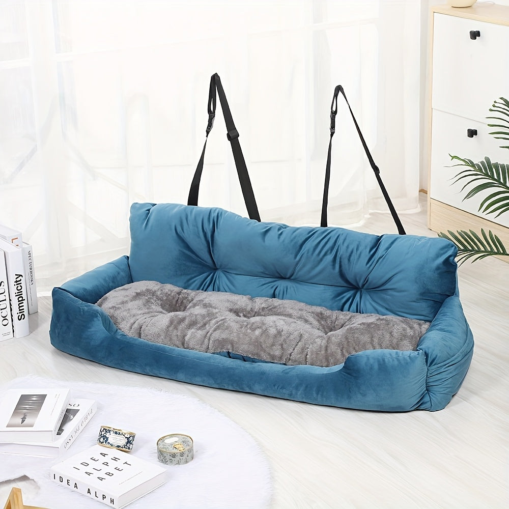1pc Fashionable Pet Car Bed, Suitable for Cats And Dogs, Super Soft And Comfortable, Suitable for All Seasons. 5 Colors Available. Removable And Machine Washable. Suitable for Small, Medium And Large Cats And Dogs. The Best Gift for Pet Lovers.