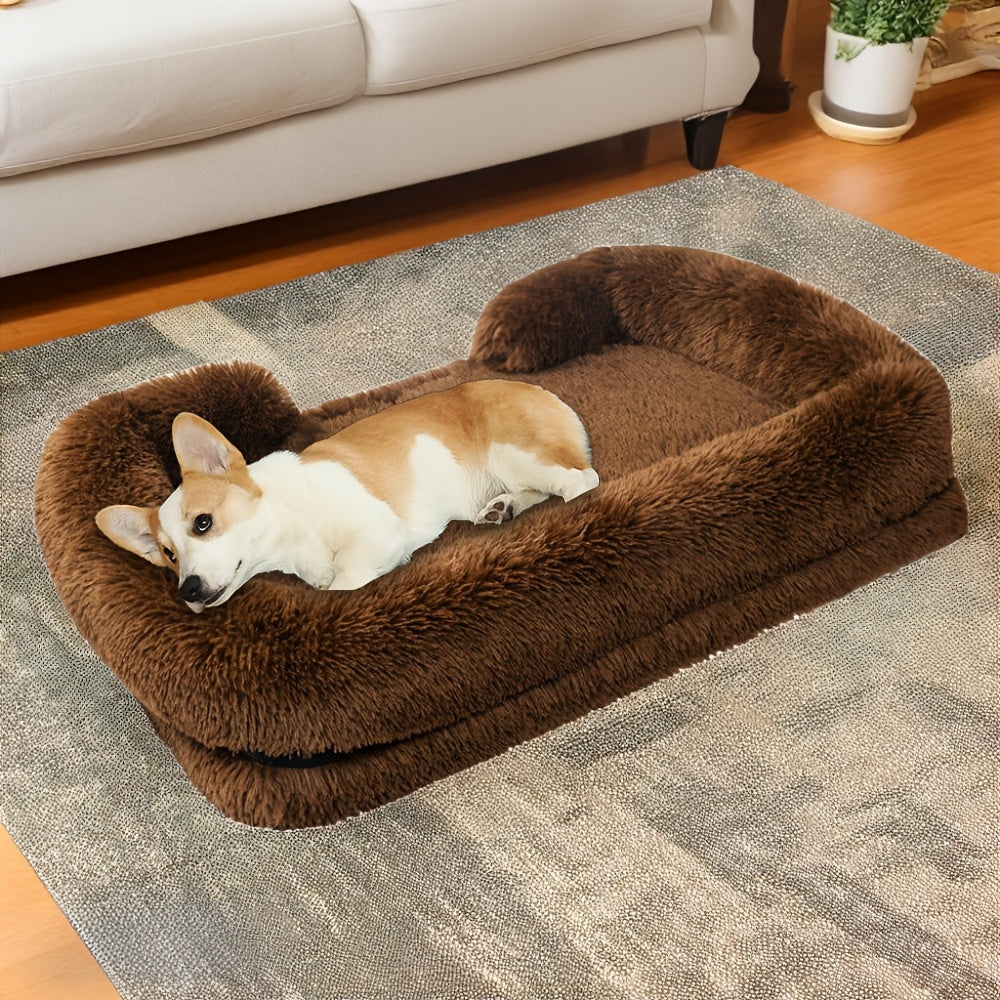 Long Plush Fully Detachable Double Layer Sofa Pet Nest