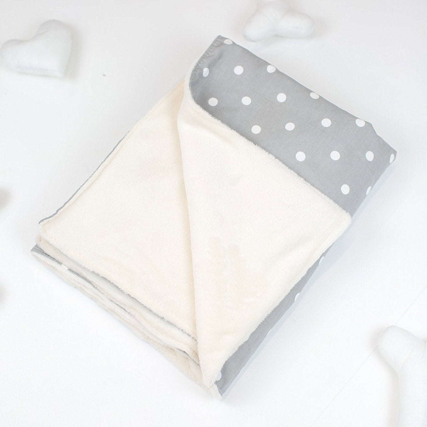 Cat & Kitten Blanket in Grey Spot by Lords & Labradors