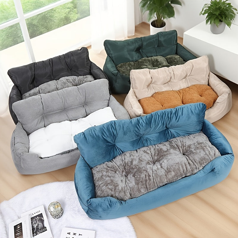 1pc Fashionable Pet Car Bed, Suitable for Cats And Dogs, Super Soft And Comfortable, Suitable for All Seasons. 5 Colors Available. Removable And Machine Washable. Suitable for Small, Medium And Large Cats And Dogs. The Best Gift for Pet Lovers.