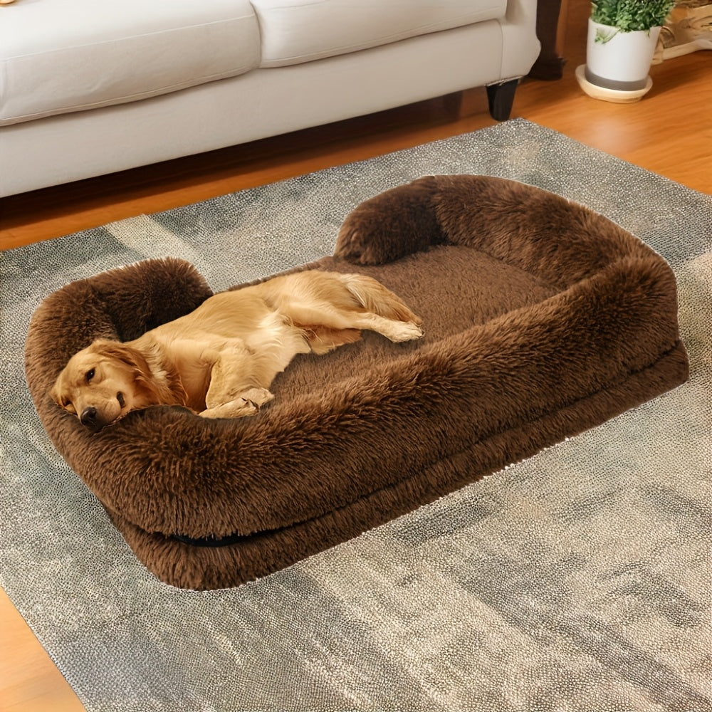 Long Plush Fully Detachable Double Layer Sofa Pet Nest